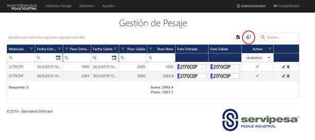 <p>Aplicación web gestión de pesaje</p>